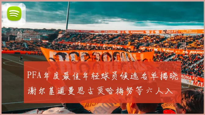 PFA年度最佳年轻球员候选名单揭晓谢尔基道曼恩古莫哈梅努等六人入围